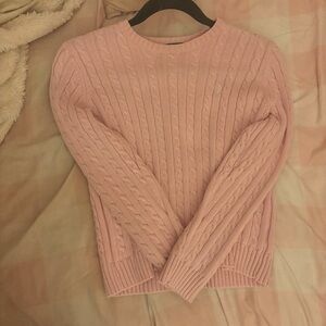 ralph lauren pink knit sweater ♡
